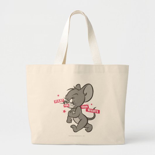 Tom en Jerry Tough Mouse 3 Grote Tote Bag (Voorkant)
