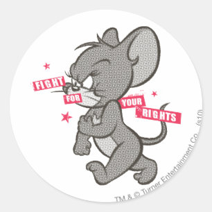Tom en Jerry Tough Mouse 3 Ronde Sticker