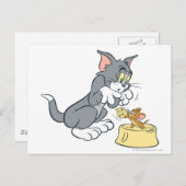 Tom en Jerry voeren de kat Briefkaart (Voorkant / Achterkant)