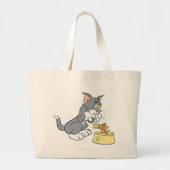 Tom en Jerry voeren de kat Grote Tote Bag (Voorkant)