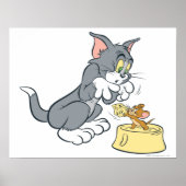 Tom en Jerry voeren de kat Poster (Voorkant)