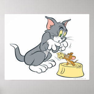 Tom en Jerry voeren de kat Poster
