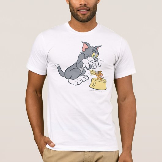 Tom en Jerry voeren de kat T-shirt (Voorkant)
