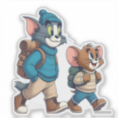 Tom en Jerry Winter Adventure Sticker (Voorkant)