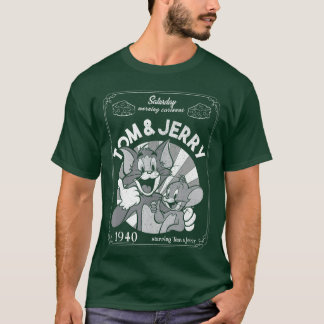 Tom en Jerry zaterdagochtend tekenfilms 1940 Portr T-shirt
