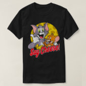 Tom en Jerry Zeg Cheese Portrait Zip T-shirt (Design voorkant)