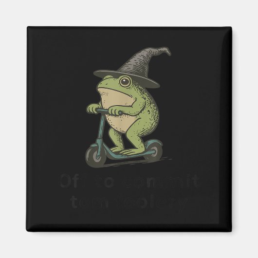Tom Foolery Frog, grappige grillige Fr Magneet (Voorkant)