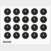 Tom Foolery Frog, grappige grillige Fr Ronde Sticker (Vel)