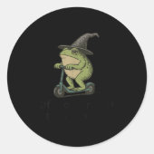Tom Foolery Frog, grappige grillige Fr Ronde Sticker (Voorkant)