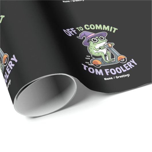 Tom Foolery Frog Grappige meme Cadeaupapier (Rol Hoek)