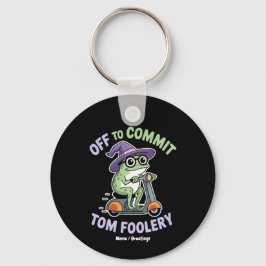 Tom Foolery Frog Grappige meme Sleutelhanger