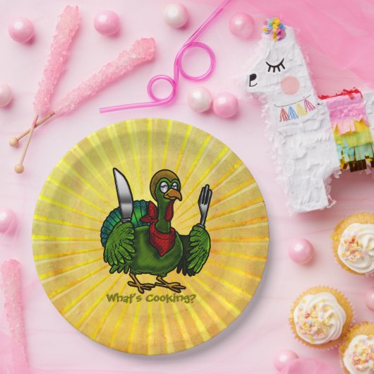 Tom Foolery Grappig Turkije in de zon Papieren Bordje (Feest)