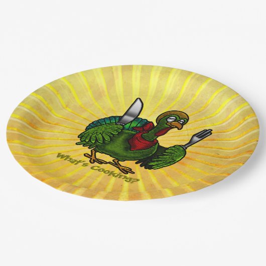 Tom Foolery Grappig Turkije in de zon Papieren Bordje (Gekanteld)