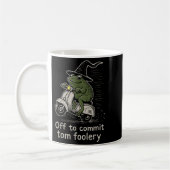Tom Foolery Grappige Kikker Heksenscooter Koffiemok (Links)