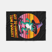 Tom Foolery Grappige Kikker Sarcasme Mannen Fleece Deken (Voorkant (Horizontaal))