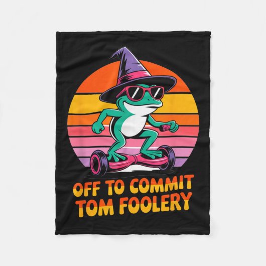 Tom Foolery Grappige Kikker Sarcasme Mannen Fleece Deken (Voorkant)