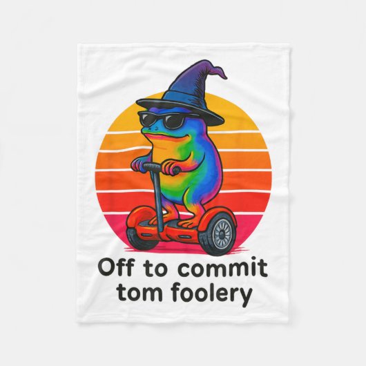 Tom Foolery Grappige Kikker Sarcasme Mannen Fleece Deken (Voorkant)
