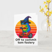 Tom Foolery Grappige Kikker Sarcasme Mannen Kaart (Gele Bloem)