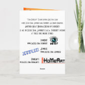 Tom Foolery met leuke weetjes voor kinderen Feestdagen Kaart (Achterkant)