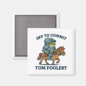 Tom Foolery: Middeleeuwse grappige kikkerrit Magneet (Voorkant / Achterkant)
