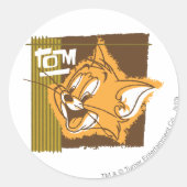 Tom Happy Face Ronde Sticker (Voorkant)