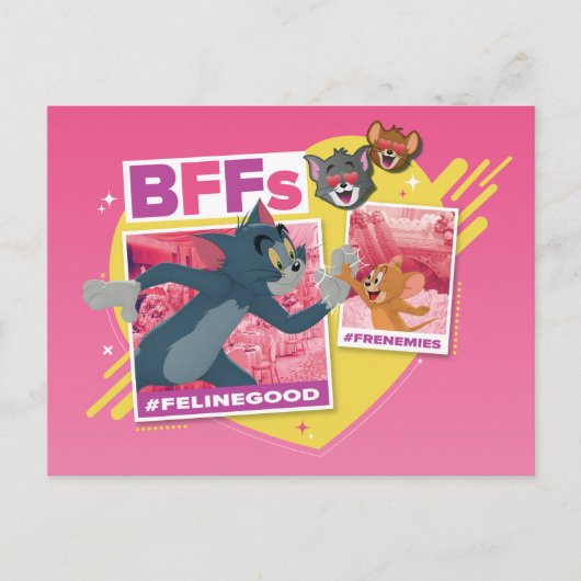 Tom & Jerry BFFs Foto Emoji Collage Briefkaart (Voorkant)