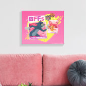 Tom & Jerry BFFs Foto Emoji Collage Canvas Afdruk (Insitu (Woonkamer))