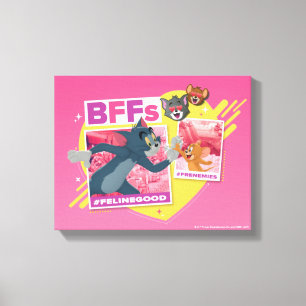 Tom & Jerry BFFs Foto Emoji Collage Canvas Afdruk