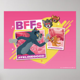 Tom & Jerry BFFs Foto Emoji Collage Poster
