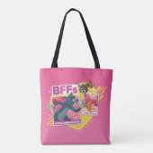 Tom & Jerry BFFs Foto Emoji Collage Tote Bag (Achterkant)
