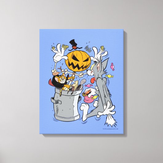 Tom & Jerry | Boo aan Tom Canvas Afdruk (Voorkant)
