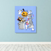 Tom & Jerry | Boo aan Tom Canvas Afdruk (Insitu (Houten vloer))