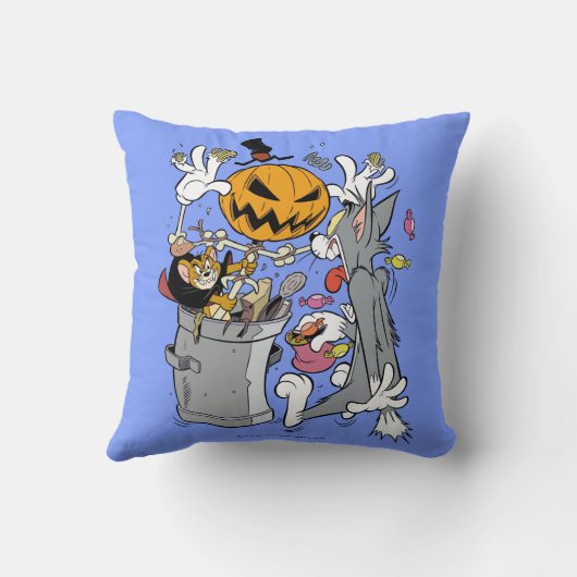 Tom & Jerry | Boo aan Tom Kussen (Achterkant)