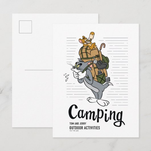Tom & Jerry Camping Briefkaart (Voorkant / Achterkant)