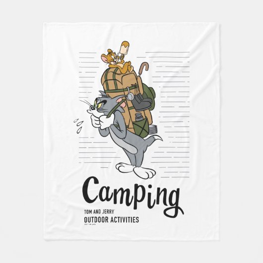 Tom & Jerry Camping Fleece Deken (Voorkant)