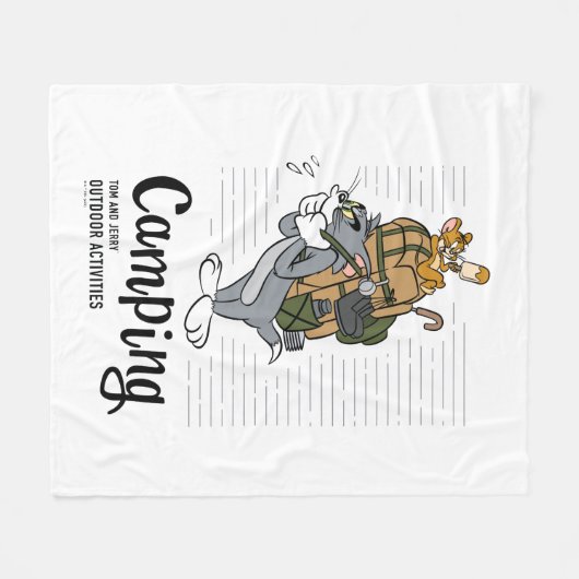 Tom & Jerry Camping Fleece Deken (Voorkant (Horizontaal))