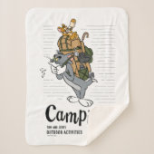Tom & Jerry Camping Sherpa Deken (Voorkant)