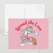 Tom & Jerry die Valentijn schildert Feestdagenkaart (Voorkant / Achterkant)
