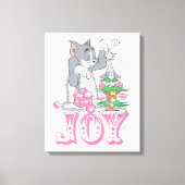Tom, Jerry en Nibbles die Joy decorteren Canvas Afdruk (Voorkant)