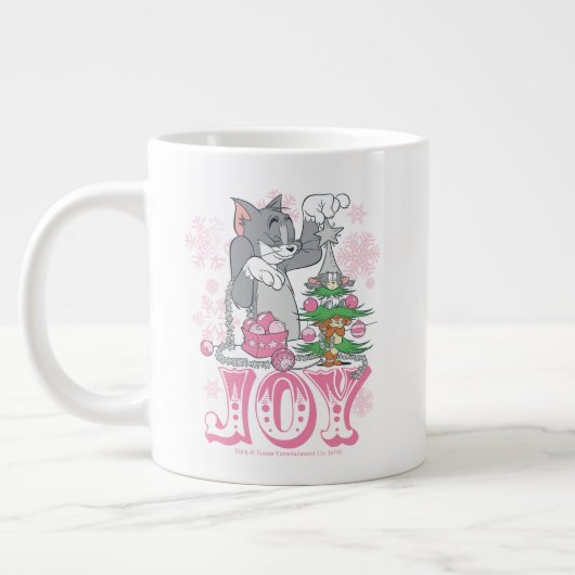 Tom, Jerry en Nibbles die Joy decorteren Grote Koffiekop (Links)