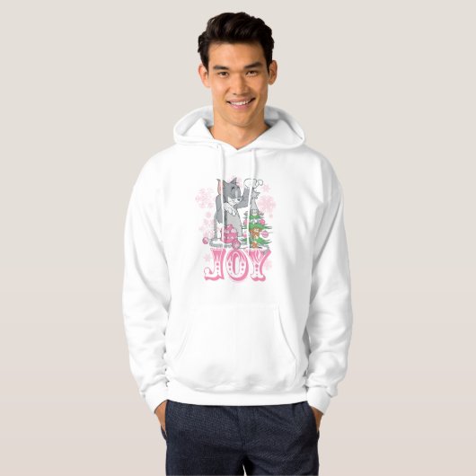 Tom, Jerry en Nibbles die Joy decorteren Hoodie (Voorkant volledig)