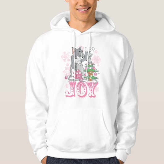 Tom, Jerry en Nibbles die Joy decorteren Hoodie (Voorkant)
