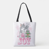 Tom, Jerry en Nibbles die Joy decorteren Tote Bag (Achterkant)