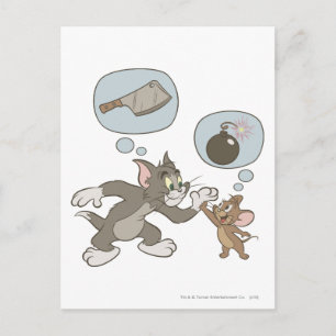 Tom & Jerry Evil Thoughts Briefkaart