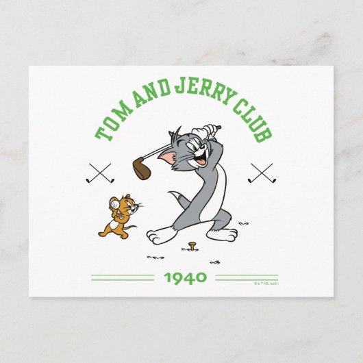 Tom & Jerry Golfing Club 1940 Briefkaart (Voorkant)