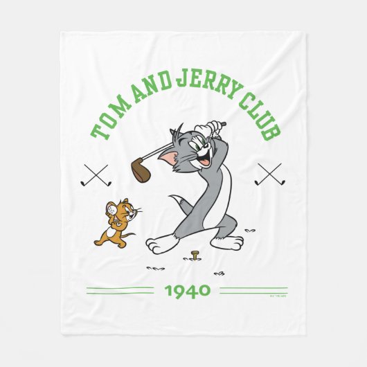 Tom & Jerry Golfing Club 1940 Fleece Deken (Voorkant)