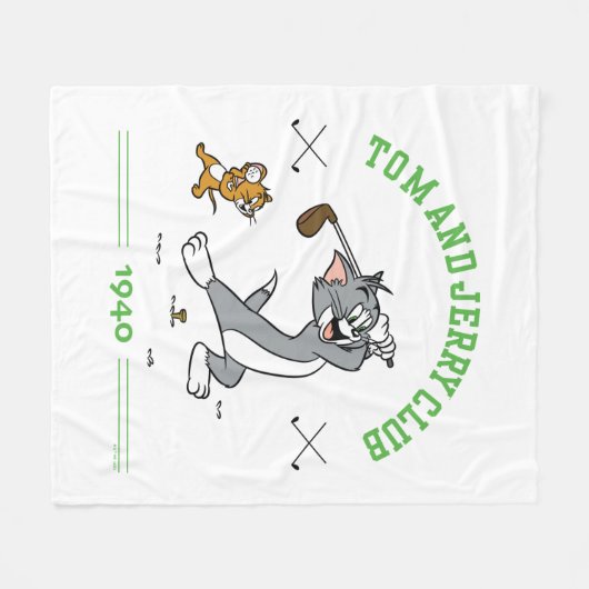 Tom & Jerry Golfing Club 1940 Fleece Deken (Voorkant (Horizontaal))