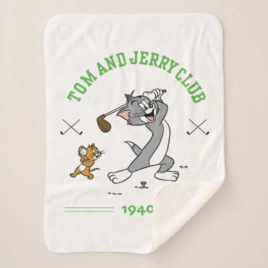 Tom & Jerry Golfing Club 1940 Sherpa Deken (Voorkant)