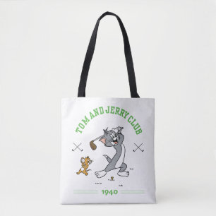 Tom & Jerry Golfing Club 1940 Tote Bag