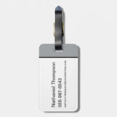 Tom & Jerry Golfing "No Way" Bagagelabel (Achterkant verticaal)